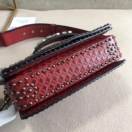 Dior Calfskin Leather Shoulder Bag M8000 Red