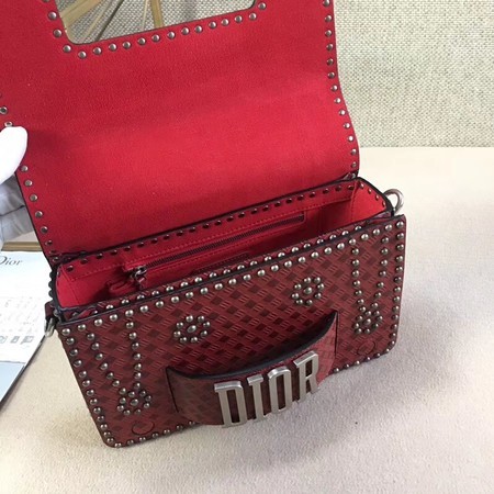 Dior Calfskin Leather Shoulder Bag M8000 Red