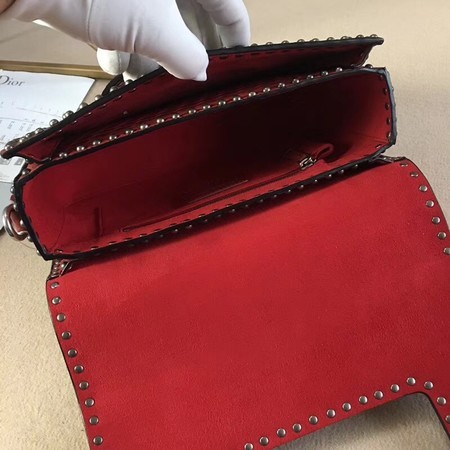 Dior Calfskin Leather Shoulder Bag M8000 Red