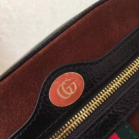 Gucci Suede Leather Shoulder Bag 501338 Brown