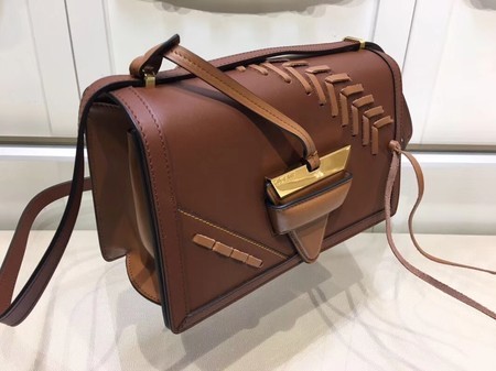 Loewe Barcelona Calfskin Leather Shoulder Bag 9125 Brown