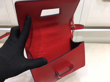 Loewe Barcelona Calfskin Leather Shoulder Bag 9125 Red