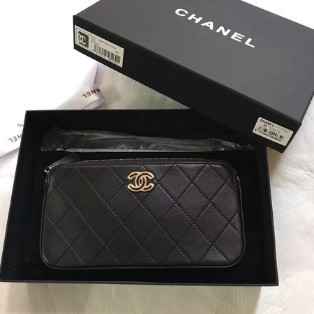 Chanel Original Sheepskin Leather Shoulder Bag 7082 Black