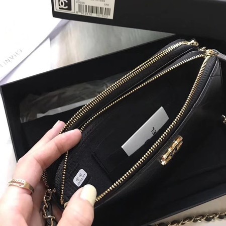 Chanel Original Sheepskin Leather Shoulder Bag 7082 Black