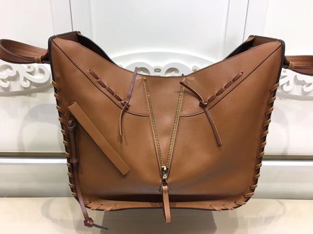 Loewe Hammock Calfskin Leather Tote Bag 9128 Brown