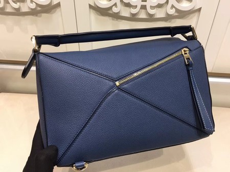 Loewe Puzzle Calfskin Leather Tote Bag 9122 Blue