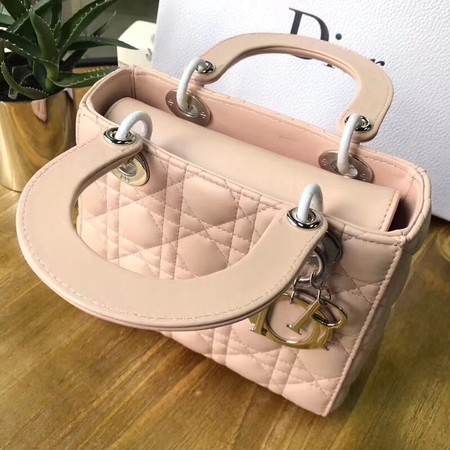 Dior Lucky Badges Original Sheepskin Leather Bag 88034 Pink