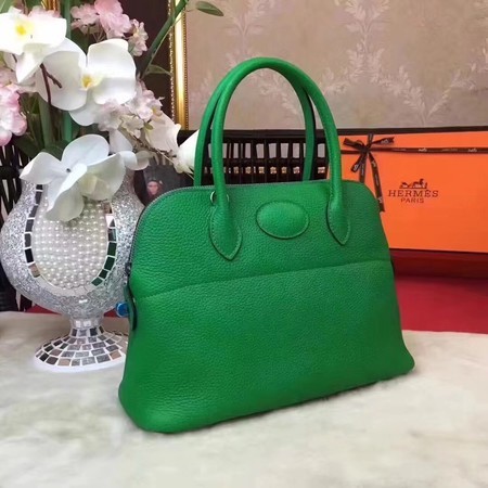 Hermes Bolide Original Leather Tote Bag B1007 Green