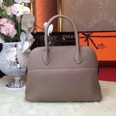 Hermes Bolide Original Leather Tote Bag B1007 Lightgrey