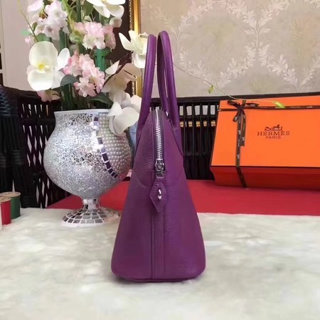 Hermes Bolide Original Leather Tote Bag B1007 Purple