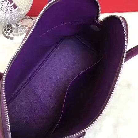 Hermes Bolide Original Leather Tote Bag B1007 Purple