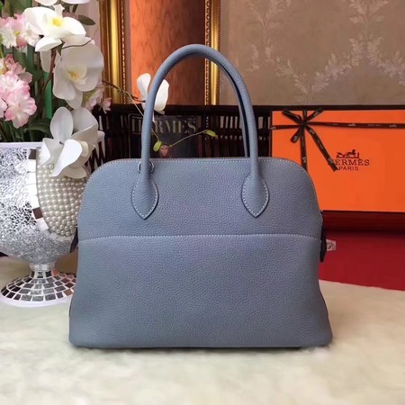 Hermes Bolide Original Leather Tote Bag B1007 Skyblue