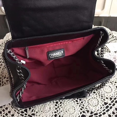 Chanel COCO Series Sheepskin Leather Shoulder Bag 5698 Black