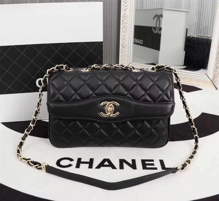 Chanel Sheepskin Leather Shoulder Bag 3325 Black