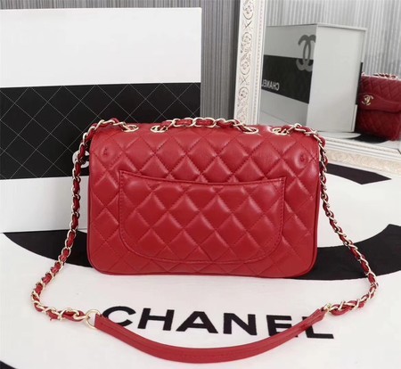 Chanel Sheepskin Leather Shoulder Bag 3325 Red