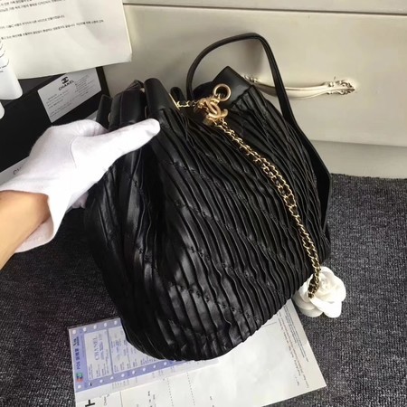 Chanel Sheepskin Leather Shoulder Bag 3326 Black