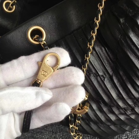 Chanel Sheepskin Leather Shoulder Bag 3326 Black