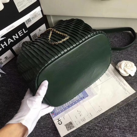 Chanel Sheepskin Leather Shoulder Bag 3326 Green