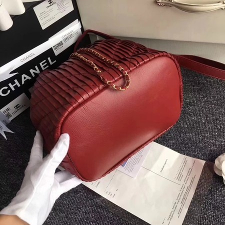 Chanel Sheepskin Leather Shoulder Bag 3326 Red