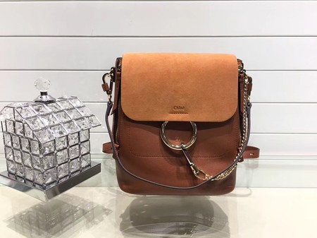 Chloe Mini Faye Backpack Calfskin C4756 Brown