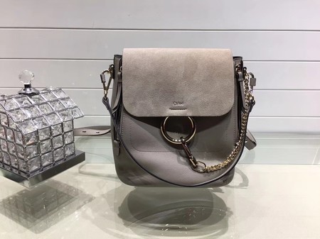 Chloe Mini Faye Backpack Calfskin C4756 Grey