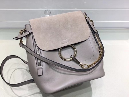 Chloe Mini Faye Backpack Calfskin C4756 Grey