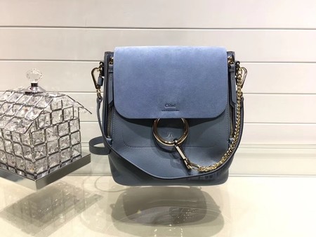 Chloe Mini Faye Backpack Calfskin C4756 SkyBlue