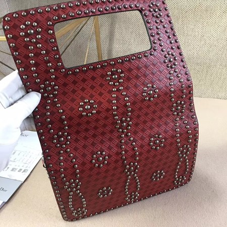 Dior JADIOR Flap Bag Calfskin M8000 Red