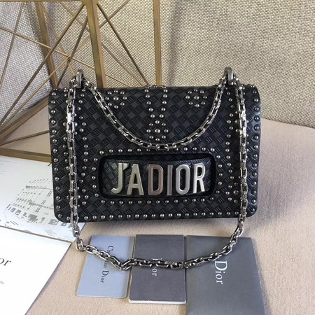 Dior JADIOR Flap Bag Calfskin M9000 Black