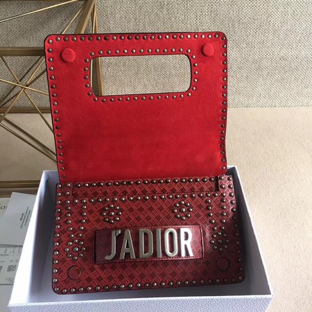 Dior JADIOR Flap Bag Calfskin M9000 Red