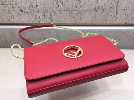 Fendi KAN I F Shoulder Bag Original Leather F3326 Red