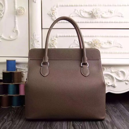 Hermes Toolbox Bag Original Togo Leather H3259 Grey
