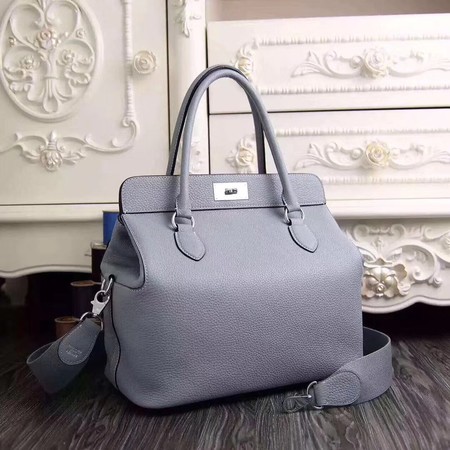 Hermes Toolbox Bag Original Togo Leather H3259 Light Blue