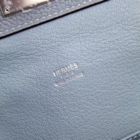 Hermes Toolbox Bag Original Togo Leather H3259 Light Blue