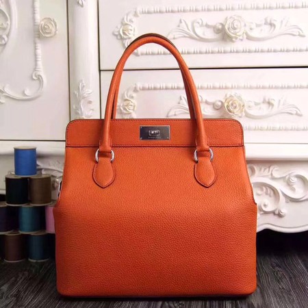 Hermes Toolbox Bag Original Togo Leather H3259 Orange