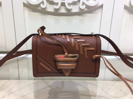 Loewe Barcelona Small Bag Calfskin Leather L9126 Brown