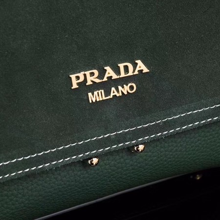 Prada Shoulder Bag Calfskin Leather P7397 Green