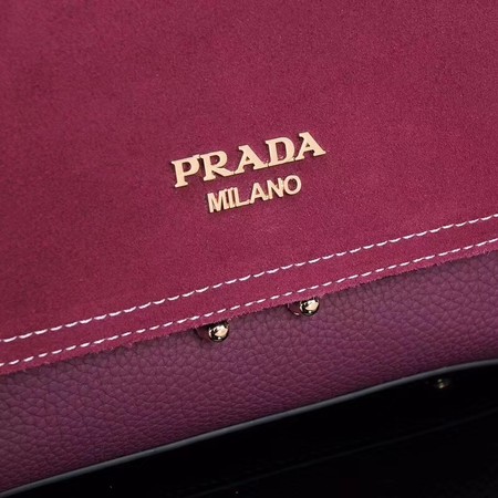 Prada Shoulder Bag Calfskin Leather P7397 Rose