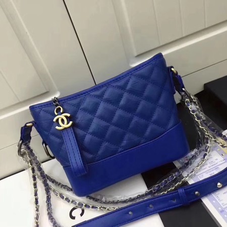 Chanel Lambskin Leather Shoulder Bag 93481 Blue