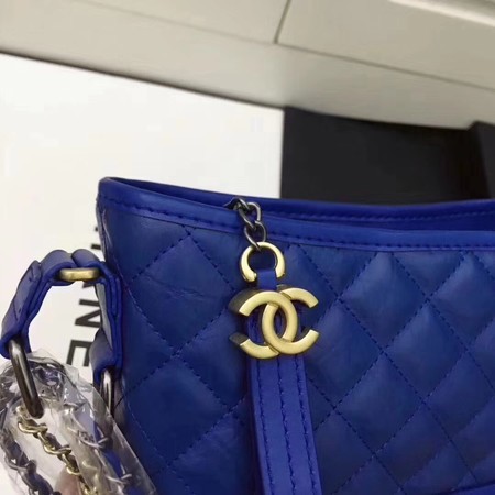 Chanel Lambskin Leather Shoulder Bag 93481 Blue