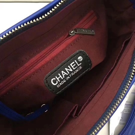 Chanel Lambskin Leather Shoulder Bag 93481 Blue