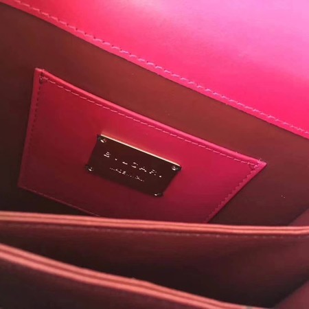 BVLGARI Original Calfskin Leather Tote Bag 3784 Red