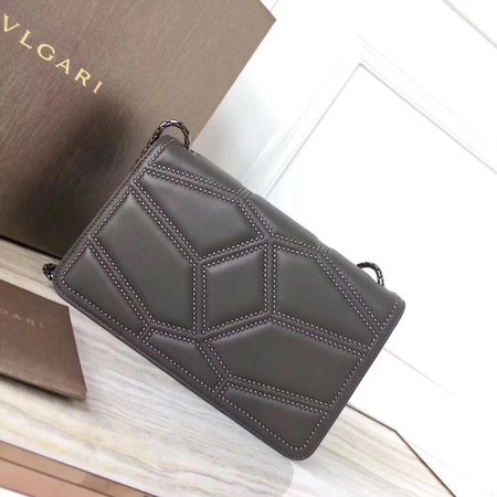 BVLGARI Quilted Stardust Original Calfskin Leather 3786 Grey