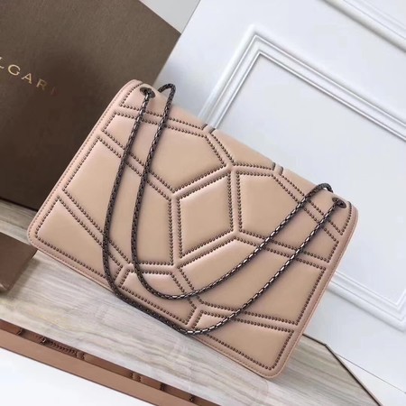 BVLGARI Quilted Stardust Original Calfskin Leather 3787 Camel