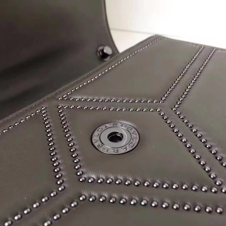 BVLGARI Quilted Stardust Original Calfskin Leather 3787 Grey