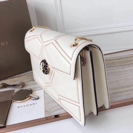 BVLGARI Quilted Stardust Original Calfskin Leather 3787 Offwhite