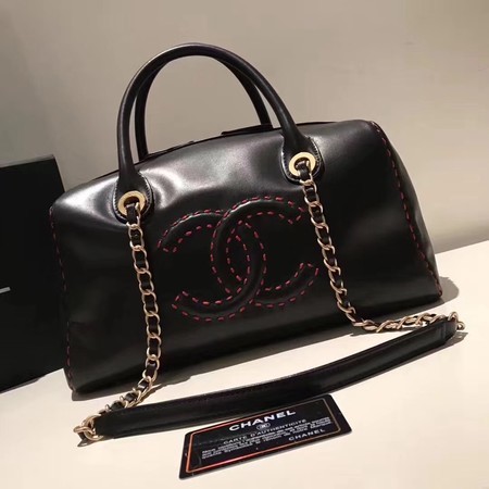 Chanel Calfskin Leather Tote Bag 92239 Black