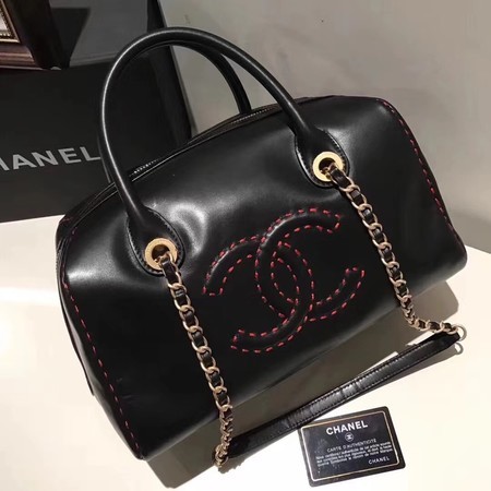 Chanel Calfskin Leather Tote Bag 92239 Black