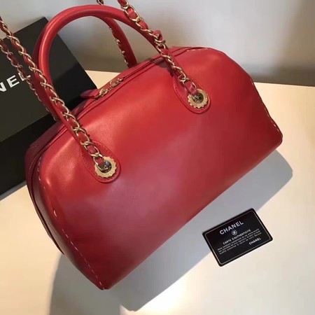 Chanel Calfskin Leather Tote Bag 92239 Red