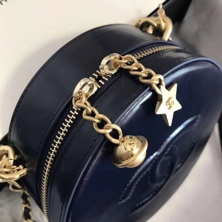Chanel Planet Shoulder Bag Original Calfskin Leather A93807 Blue